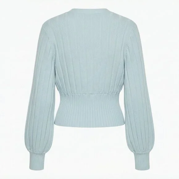 Aritzia Wilfred Ribbed Cropped Cardigan - Picture 4 of 5